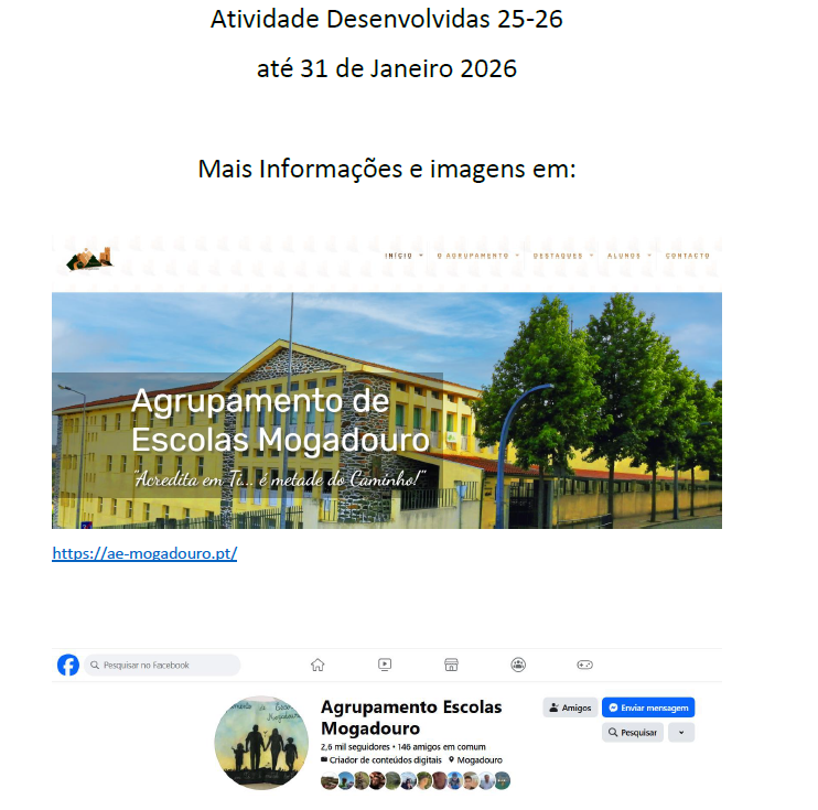 ATIVIDADES realizadas até janeiro 2026
